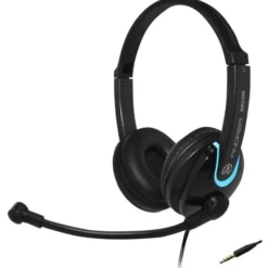 Cuffie con microfono EDU-255M on-ear stereo con jack singolo + Adattatore 2 Jack da 3,5mm
