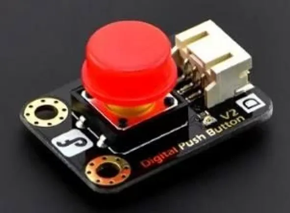 DIGITAL PUSH BUTTON - RED
