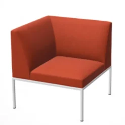 Divanetto 70x70x42/74H cm color arancione - ignifugo