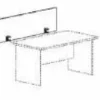 Divisorio in melamininco con Pinze per fissaggio su scrivanie singole dim. 80x42 cm