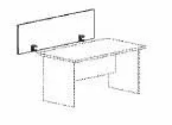 Divisorio in melamininco con Pinze per fissaggio su scrivanie singole dim. 80x42 cm