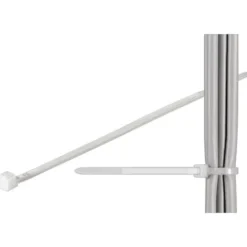Fascette Fermacavi Autobloccanti 200x4,8mm in Nylon 100pz Bianco