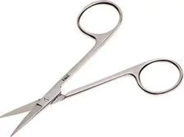 Forbice-punte e lame sottili corte ricurve 110 mm