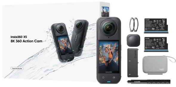 Fotocamera/Action Camera a 360° Insta360 X5 - Essential Bundle
