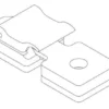 Gancio in nylon grigio per unione piani (aggiungerne 2 per tavolo) - ARCHIMEDE