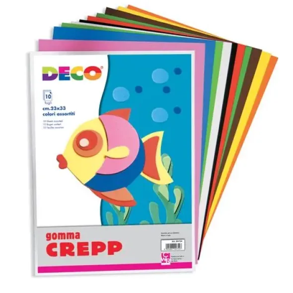 Gomma crepp (craft foam) - 10 fogli 20x30cm
