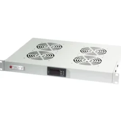 Gruppo 4 Ventole 1U per Rack 19'' con Termostato LED Grigio