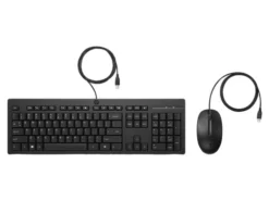 HP 225 - Set mouse e tastiera ITA con cavo USB, colore nero