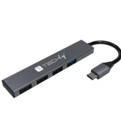 Hub USB-C 3.2 a 4 porte USB-A Slim in Metallo