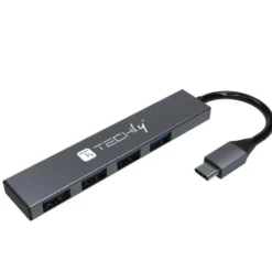 Hub USB-C 3.2 a 4 porte USB-A Slim in Metallo