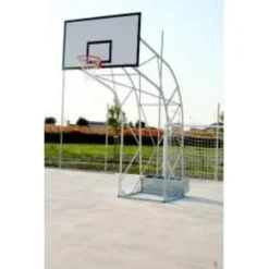 Impianto basket olimpionico a traliccio con ruote e portazavorra