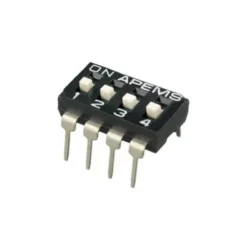 Interruttore DIP Switch, SPST, 4 posizioni, attuatore rialzato a scorrimento 5 pz