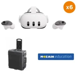 Kit Campustore - 6 Visori Meta Quest 3 512GB con valigia e Mozaik 5Y