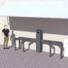 Kit fotovoltaico a muro per Ricarica autonoma Bici 4 stalli