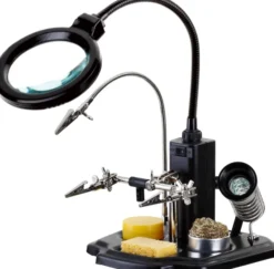 Kit per Saldatura con Lampada LED e lente ingrandimento