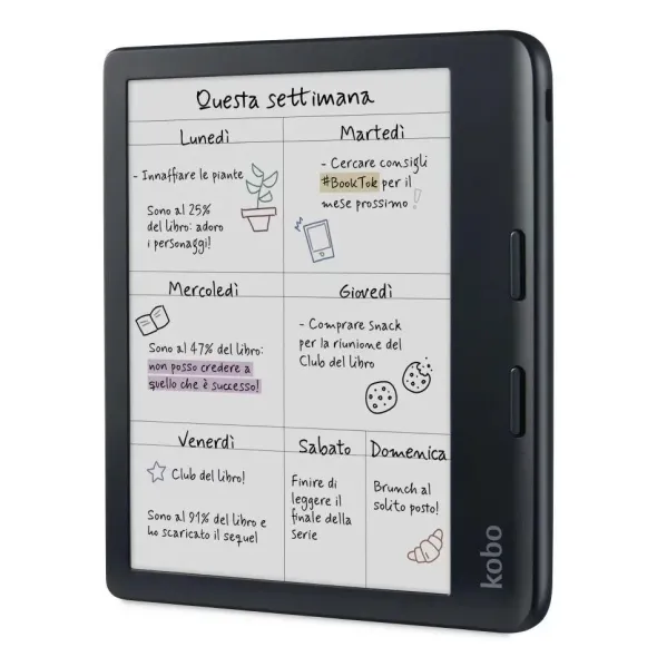 Kobo Libra Colour v. Black - Lettore eBook Reader a colori 7"