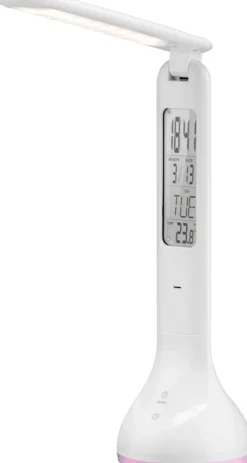 Lampada a LED da tavolo ricaricabile con calendario e orologio