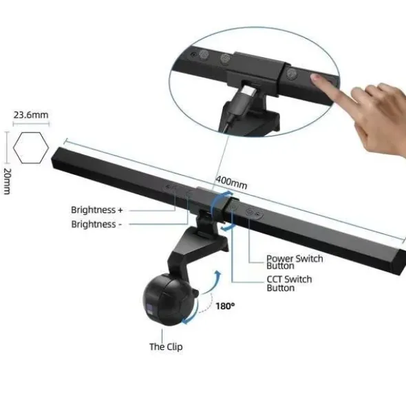 LAMPADA LED USB PER MONITOR CON CONTROLLO TOUCH