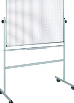 LAVAGNA MAGNETICA GIREVOLE QUADRETTATA BIANCA+BIANCA 100x150 cm