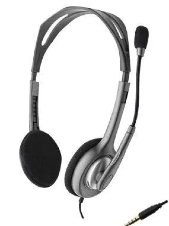 Logitech Stereo H111 - Cuffie con microfono - on-ear (jack singolo)