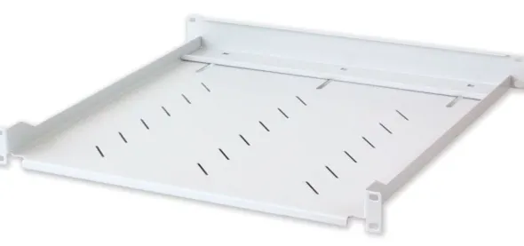 Mensola per Rack 19'' 600 mm 2U Grigia 4 punti