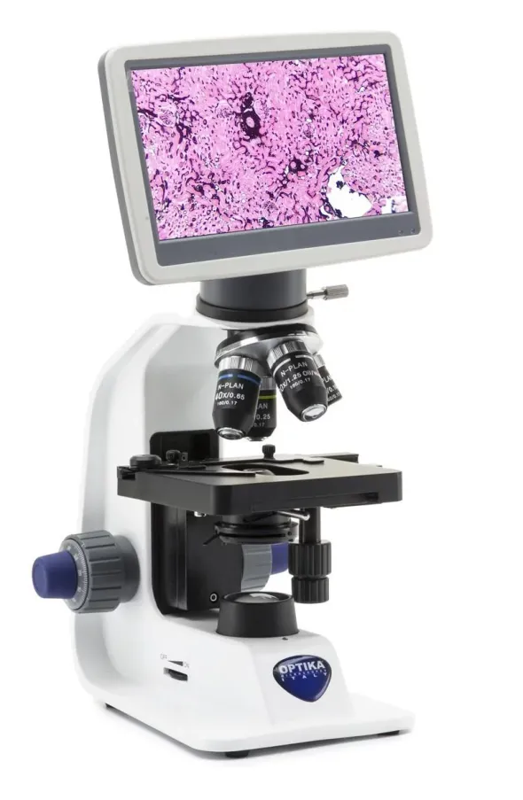 Microscopio binoculare digitale 1000x campo chiaro, PLAN, batterie ricaricabili,