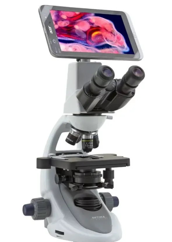 Microscopio biologico digitale Binoculare con tablet 2
