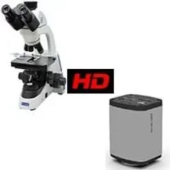 Microscopio biologico trinoculare con telecamera HDMI 5mp