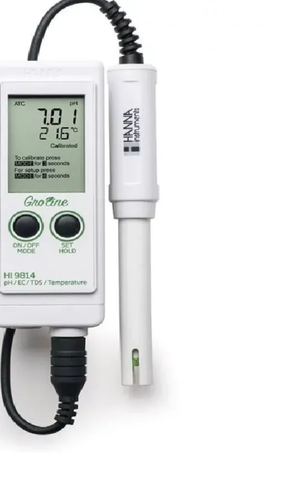 Misuratore portatile a tenuta stagna di pH, EC, TDS e Temp