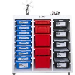 Mobile contenitore con 30 cursori (per 15 ripiani)