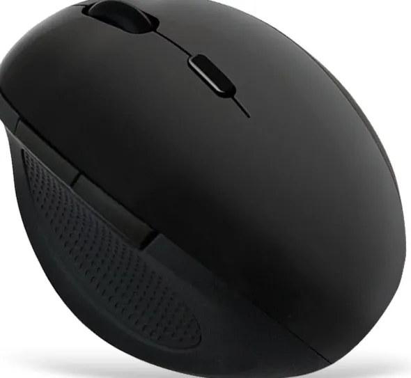 Mouse Ottico Ergonomico Wireless 1600 Dpi Nero