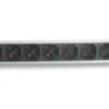 Multipresa per rack 19" 8 vie, connessioni universali, con pulsante luminoso