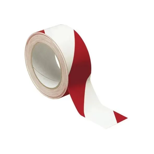 Nastro adesivo segnaletico bianco rosso mm50 x m33
