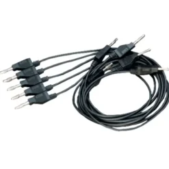 PASCO Cavetti elettrici 4 mm di sicurezza (neri, 5 pack) SE-9751
