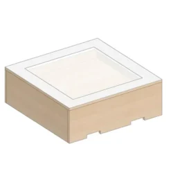 Pedana con piano luminoso 80x80x28h cm