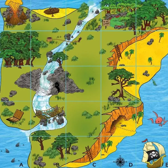 Percorso per Bee-Bot e Blue-Bot: l'isola del tesoro