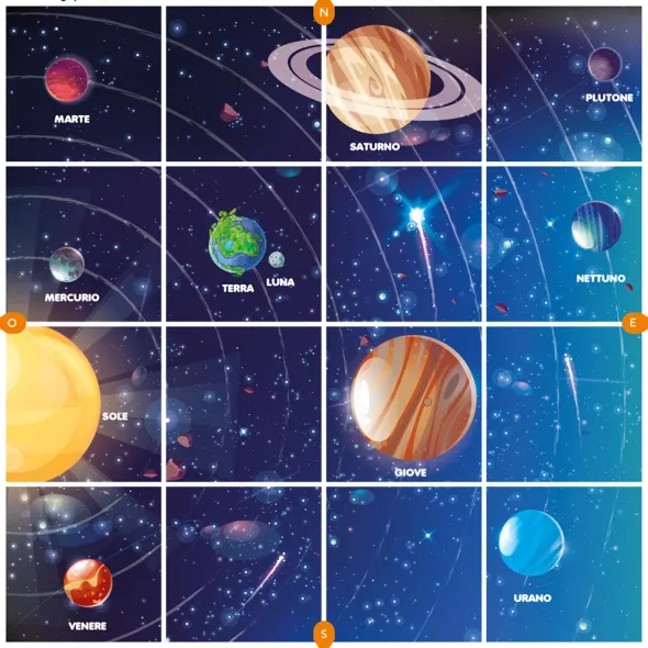 Percorso per Bee-Bot e Blue-Bot - Mappa EduGreen: Il sistema solare