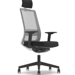 Poltroncina AXIS con poggiatesta e braccioli regolabili - Schienale in rete