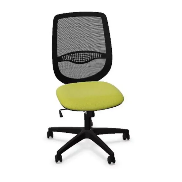 Poltroncina con tessuto ignifugo senza braccioli color verde