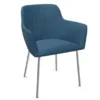Poltroncina 4 gambe in metallo BLU - 59x60x43/80