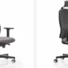 Poltroncina WIN con poggiatesta e braccioli regolabili 3D - Schienale in rete e riv. cat.C