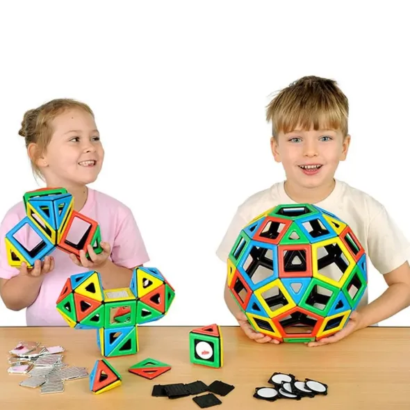 Polydron Magnetici - Set per la classe (184 pezzi)
