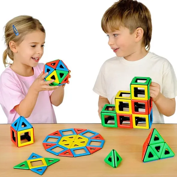 Polydron Magnetici - Set per la classe (96 pezzi)