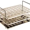 Porta-Provette in Acciaio 48 Fori con Ø 21 mm 250x170x150 mm