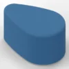 POUF A PETALO 65x42x35H - BLU - ECOPELLE IGNIFUGA