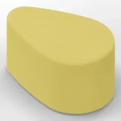 POUF A PETALO 65x42x35H - GIALLO - ECOPELLE IGNIFUGA