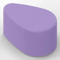 POUF A PETALO 65x42x46H - LILLA - ECOPELLE IGNIFUGA