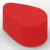POUF A PETALO 65x42x35H - ROSSO - ECOPELLE IGNIFUGA