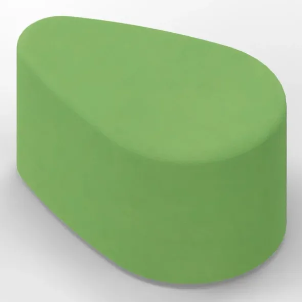 POUF A PETALO 65x42x46H - VERDE PERA - ECOPELLE IGNIFUGA