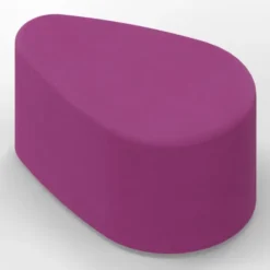 POUF A PETALO 65x42x35H - VIOLA - ECOPELLE IGNIFUGA